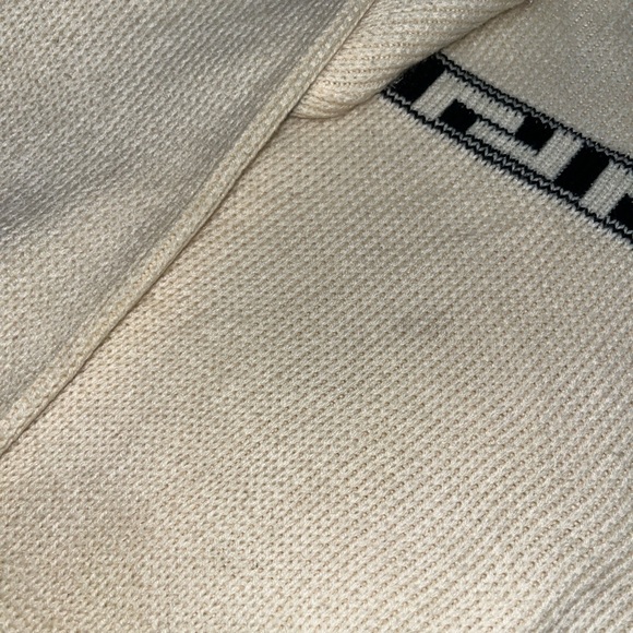 Vintage 90s Versace Greca Pattern Logo Print Wool Sweater - Picture 11 of 11